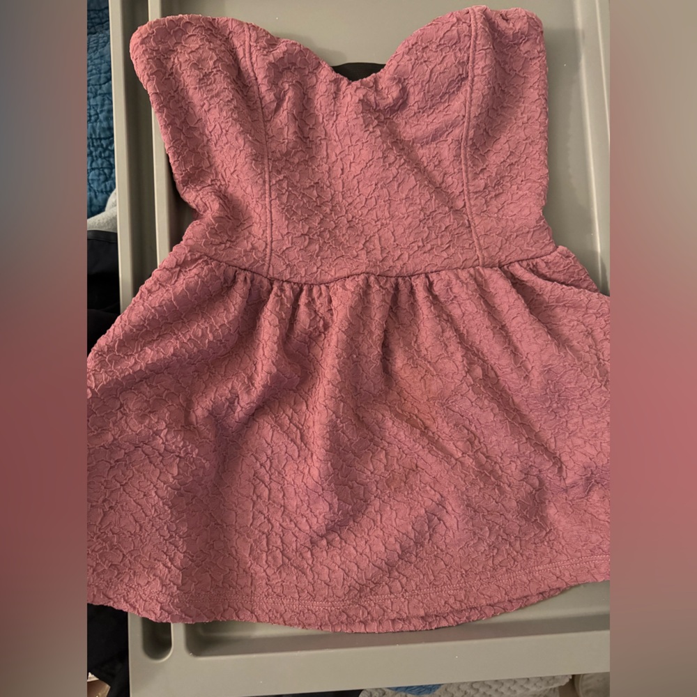 Pins and needles xs strapless babydoll top